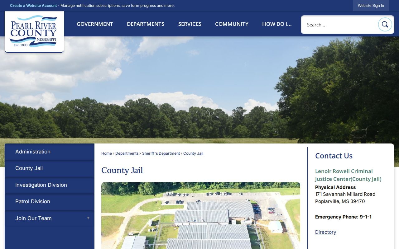Lenoir Rowell Criminal Justice Center address and inmate release contacts