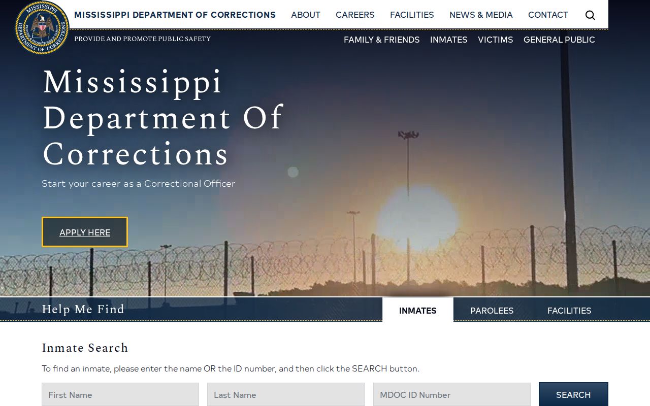 MDOC offender search for Pearl River County released inmate records by name or ID